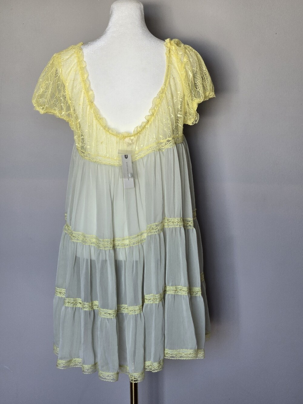 NWT Anthropologie LyreBird Sheer Lace Trim Babydoll Romper Coverup Size M - Picture 5 of 10